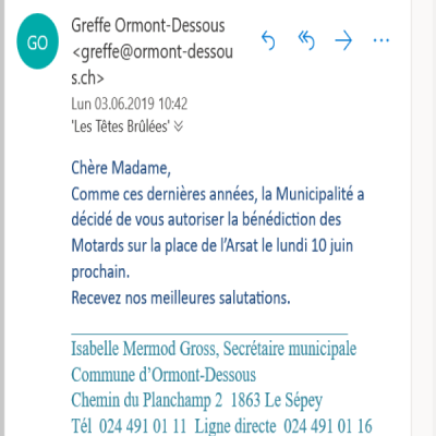 Bénédiction 2019